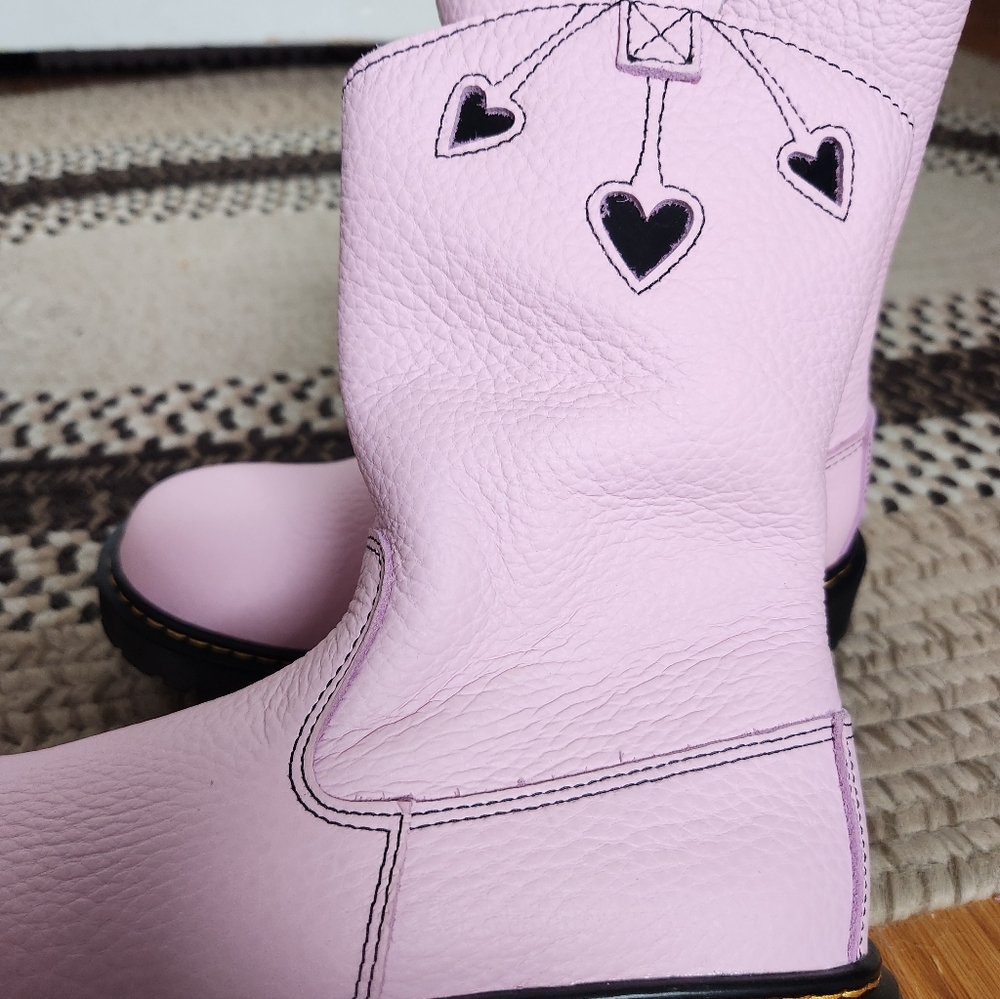 Dr. Martens Pink Bex Heart P-O Boot - Picture 4 of 11